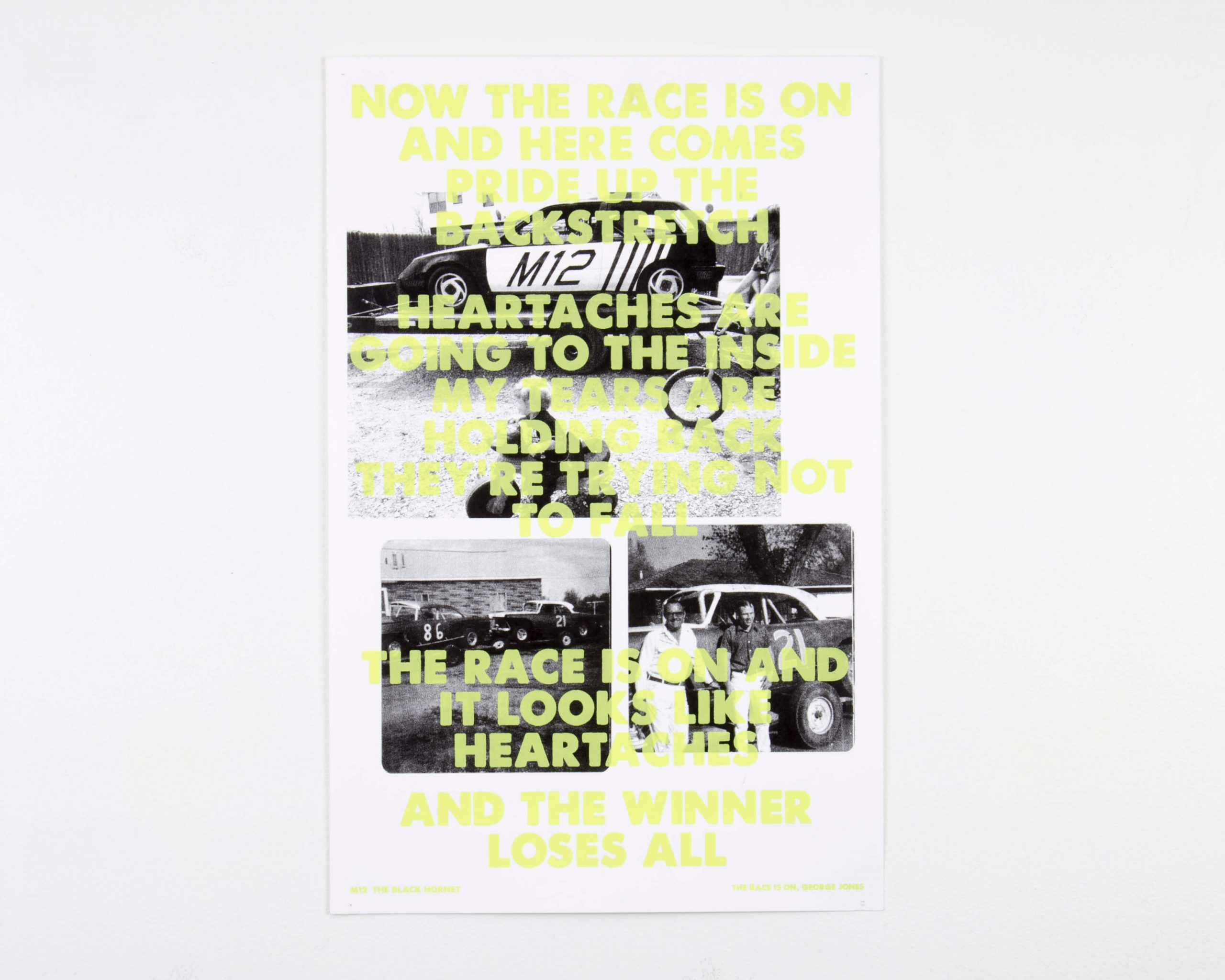 The Black Hornet “The Race is On; George Jones" poster