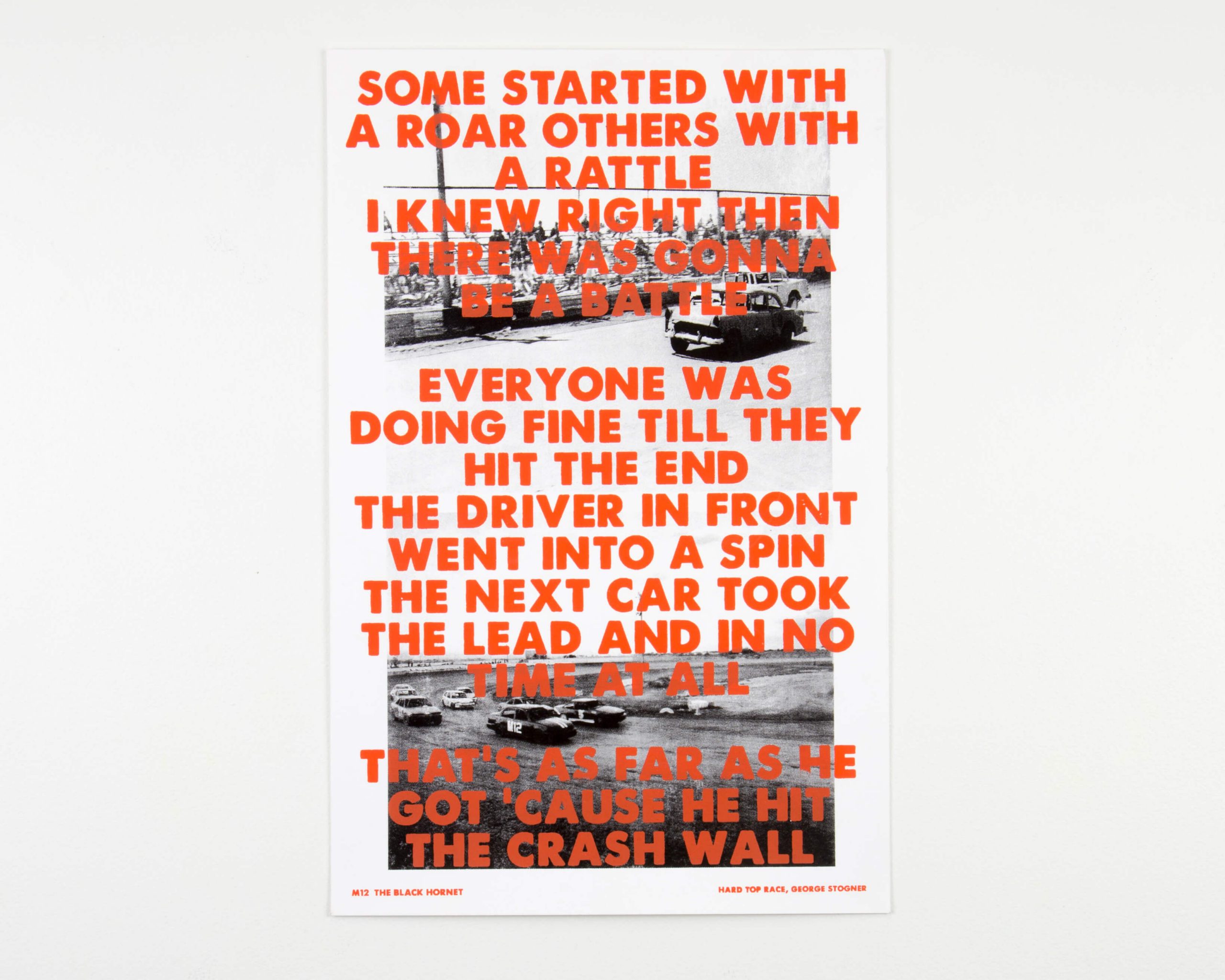 The Black Hornet “Hard Top Race; George Stogner” poster
