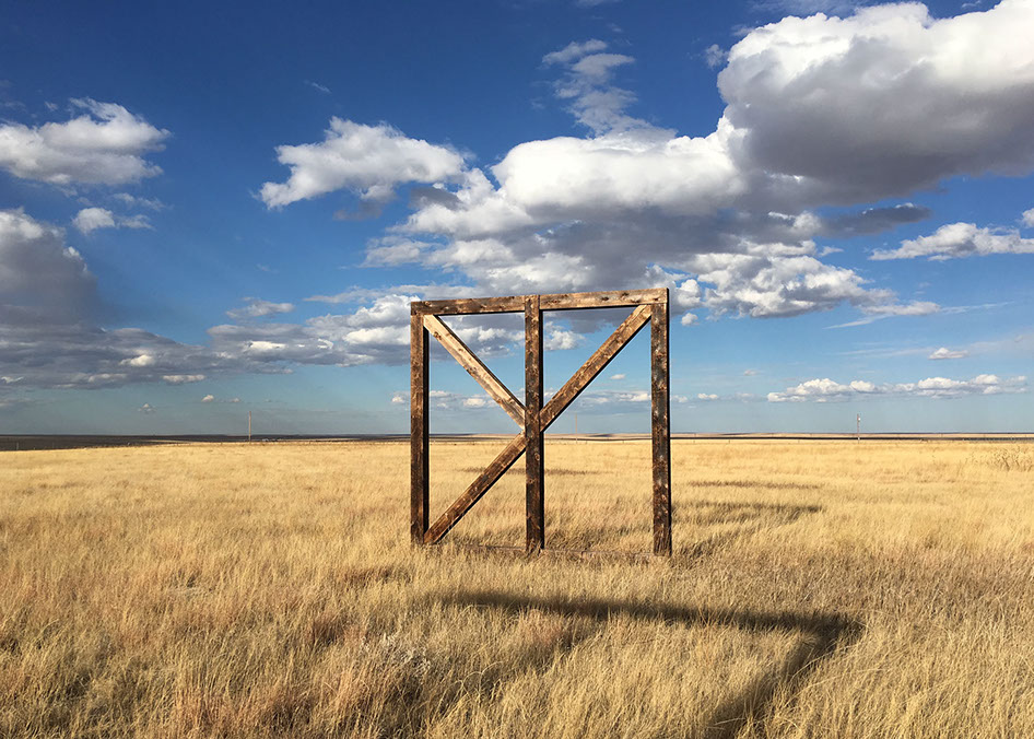 Last Chance Module Array sculpture in Last Chance, Colorado.
